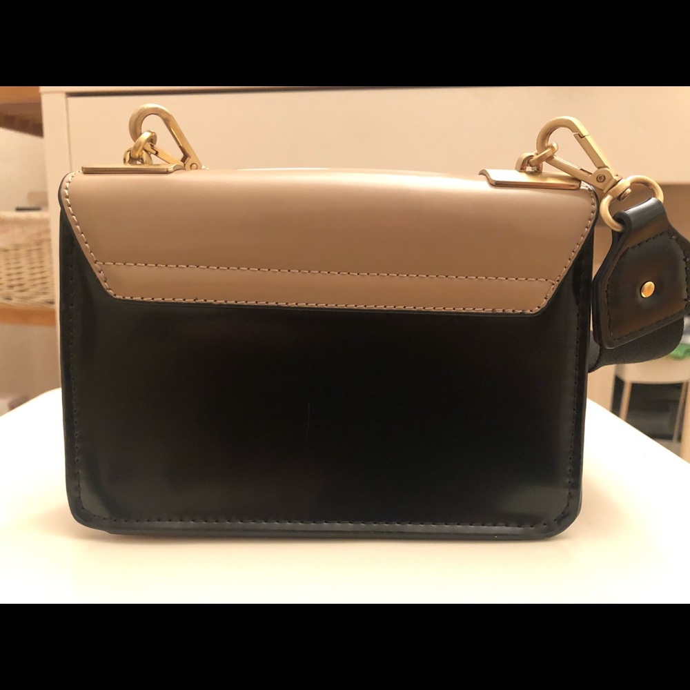 Zara Mini Crossbody Bag Black with Red Accent - Picture 3 of 10